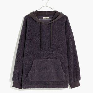 Madewell (Re)sourced Fleece Bubble-Sleeve Hoodie Sweatshirt